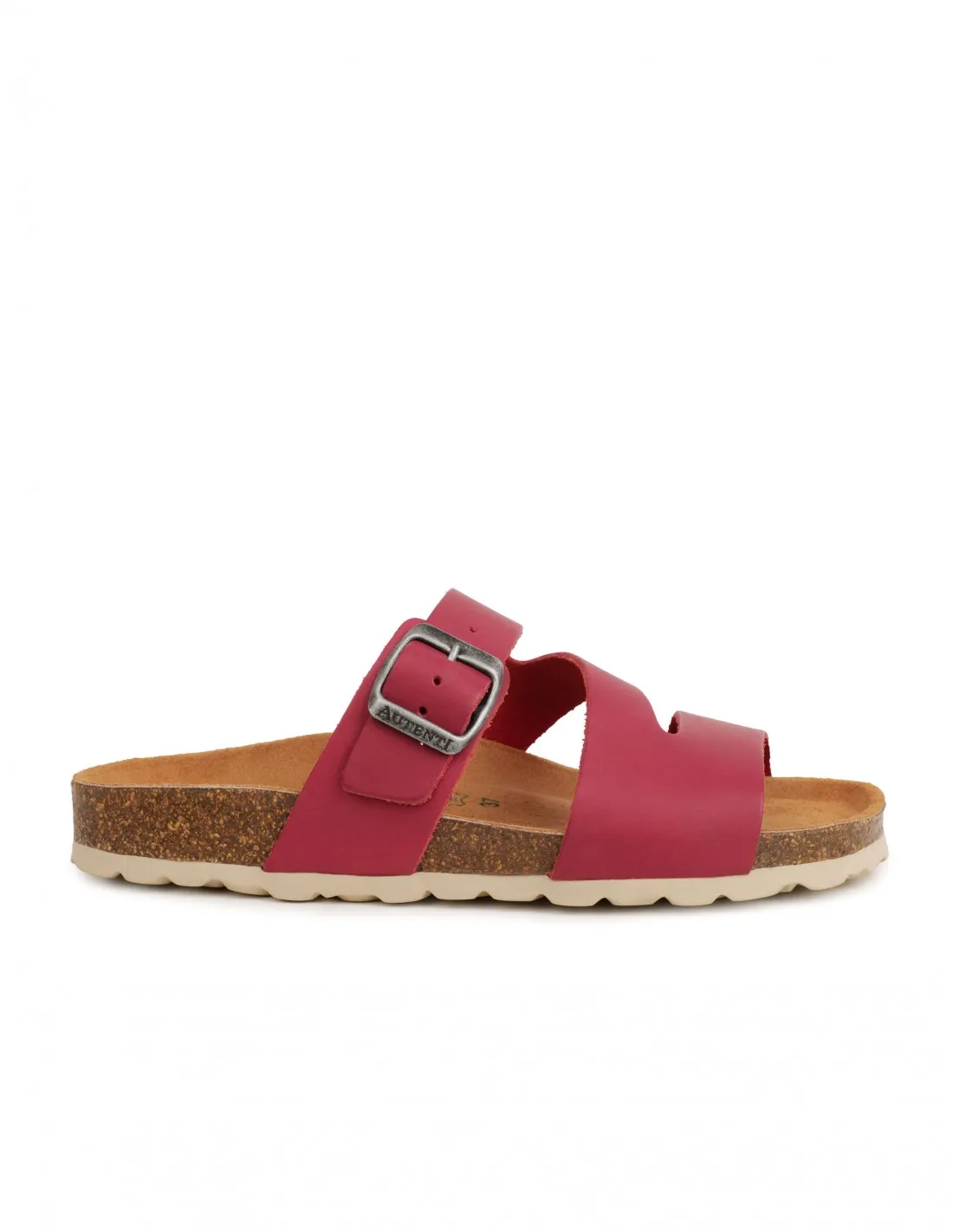AUTENTI Sandalias Tiras Suela Corcho Burdeos