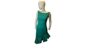 Autre Marque Vestido asimétrico alcohólico Verde 