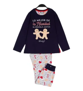 AZNAR INNOVA PIJAMA MANGA LARGA NAVIDAD NEGRO