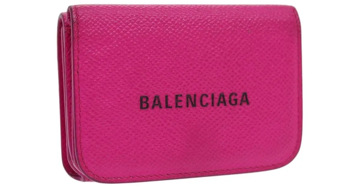 BALENCIAGA Cartera Piel Rosa 593813 Autenticación señor046 