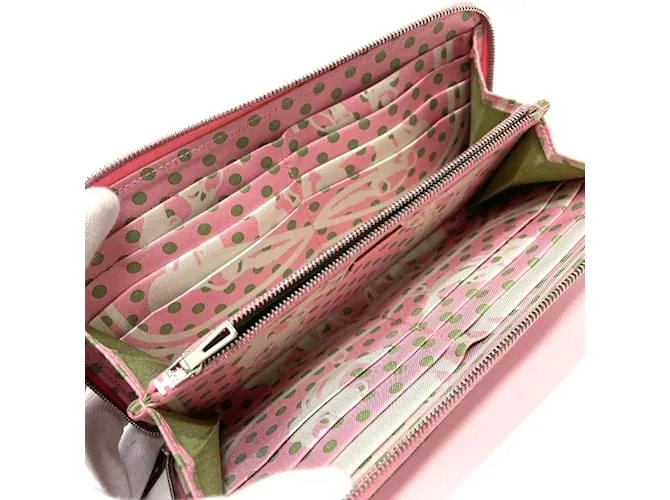 Cartera larga con cremallera Silk-In de Hermès Rosa 