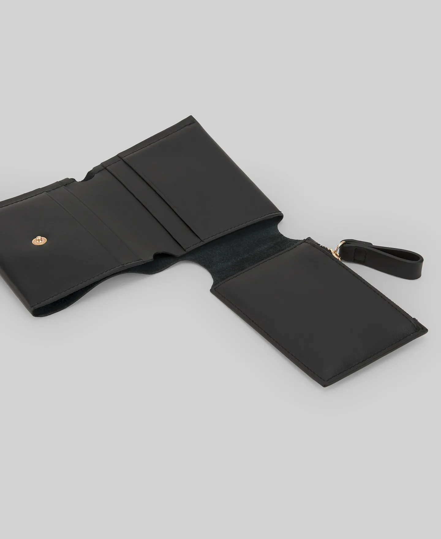 Cartera mediana desplegable piel mujer