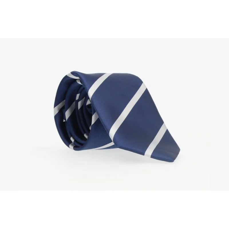 Corbata marino línea gris