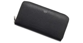 Céline Cartera larga de cuero negro Celine 