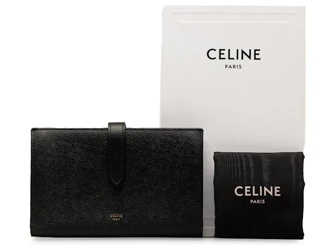 Céline Cartera negra con correa grande Celine Negro 