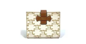 Céline Cartera plegada Celine Macadam Triomphe Blanco 