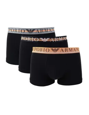 EMPORIO ARMANI - Pack 3 Trunk negro 111357 3R723 50620 Hombre