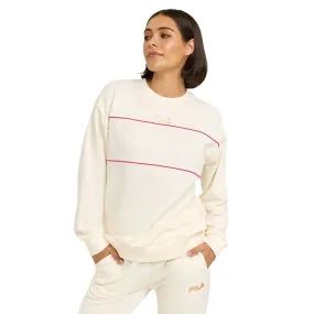Fila Sueter Femenino Brielle Crew Gardenia/Pink_Peacock