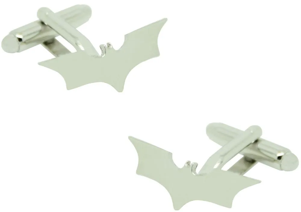 Gemelos para camisa Señal Batman plateada