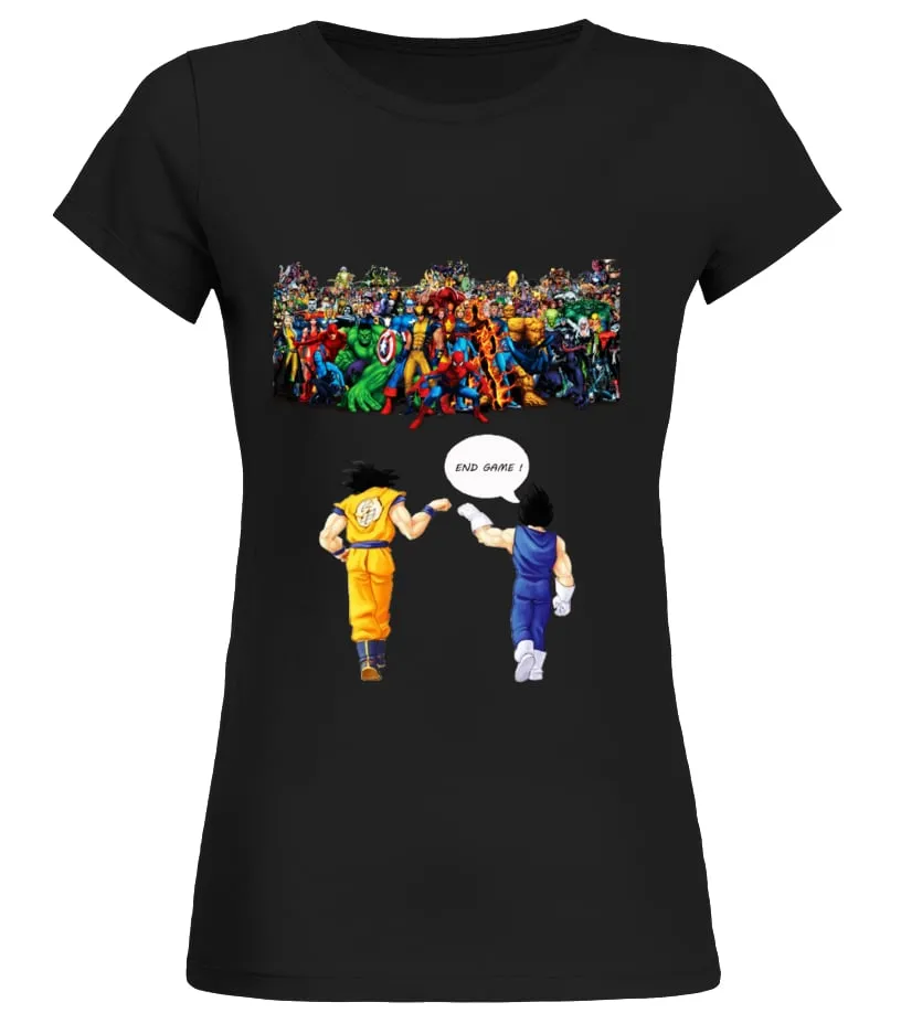 Goku and Vegeta Endgame shirt Camiseta cuello redondo Mujer