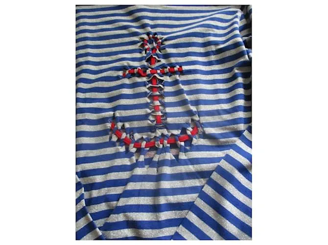 Jean Paul Gaultier Top de rayas, taille 38. Azul 