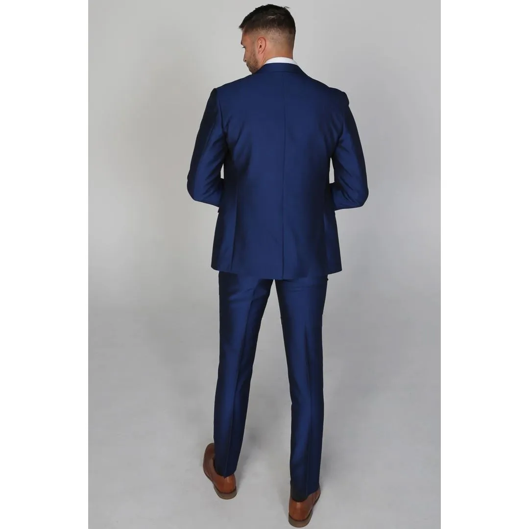 Kingsley - pantalón azul liso para hombres
