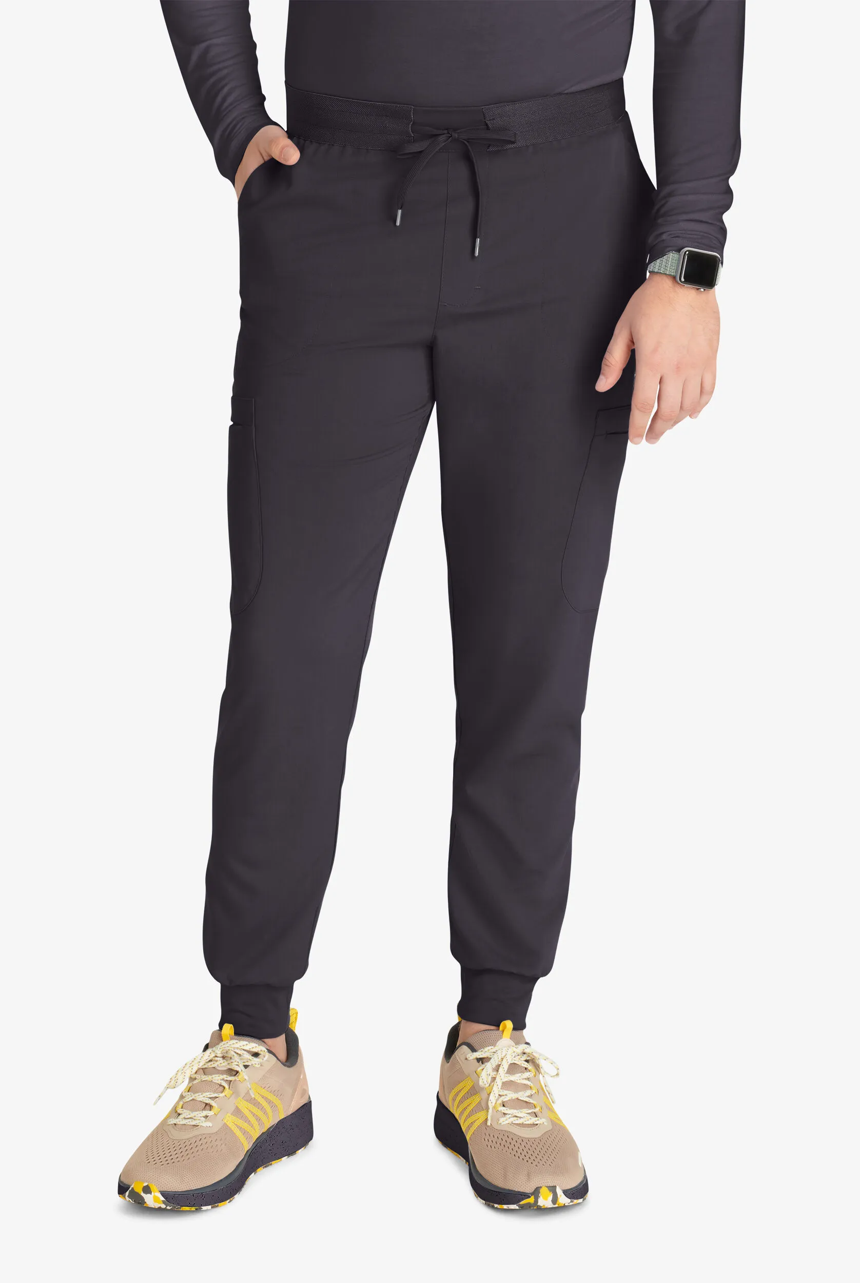 Pantalón médico Cherokee Atmos STRETCH Coolmax estilo cargo jogger con cordón y 5 bolsillos para hombre