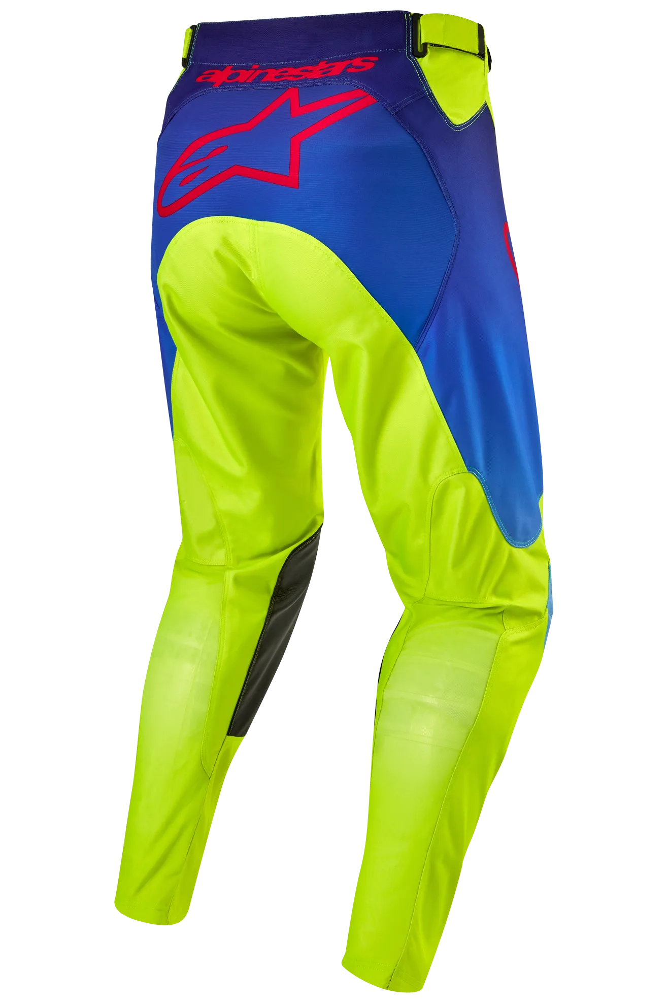 Pantalones de Cross Alpinestars Racer Hoen Amarillo Fluo-Azul-Azul Marino Noche