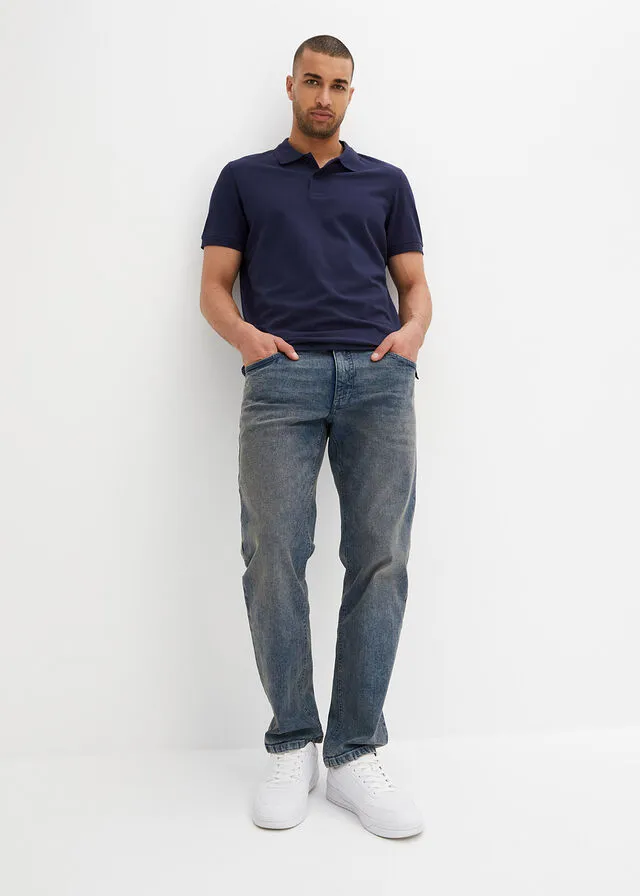 Polo de piqué de manga corta Azul marino
