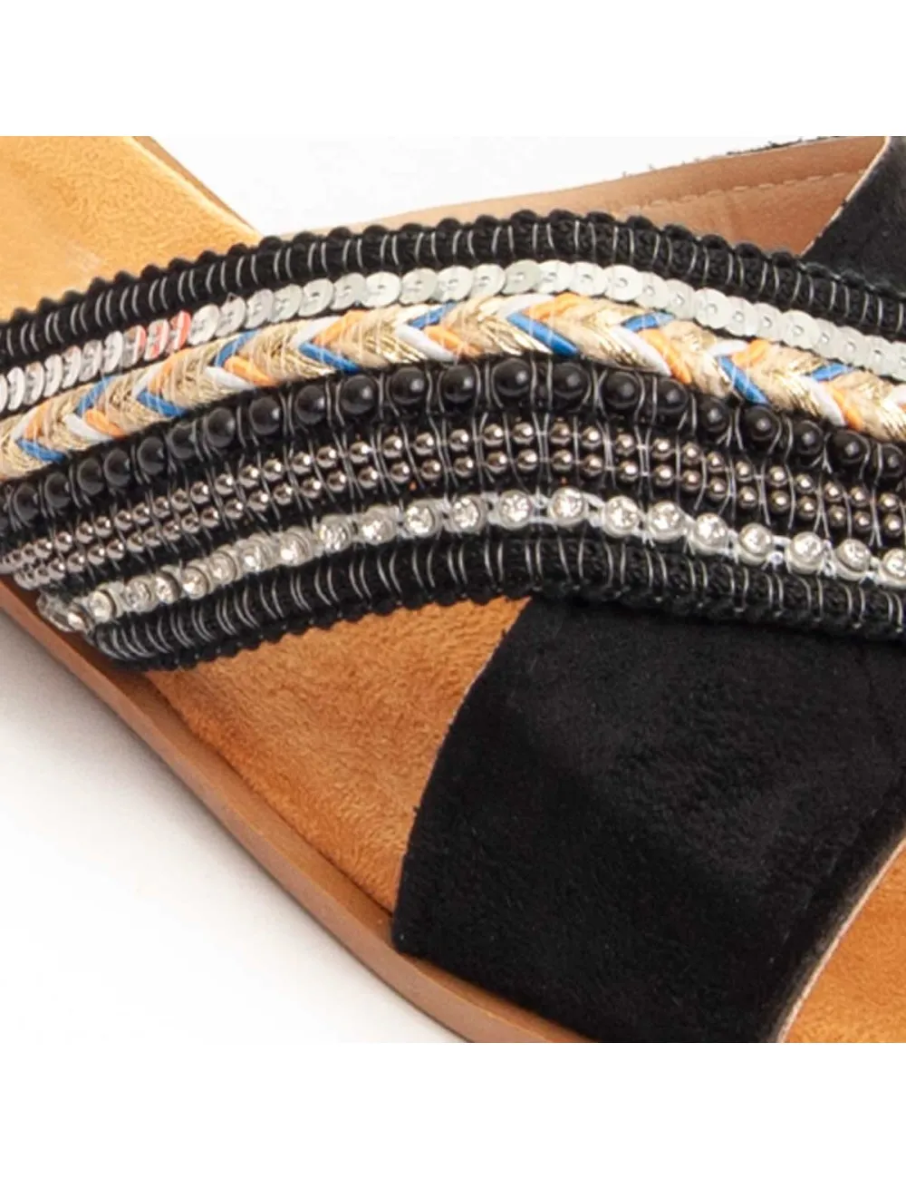 Sandalia Casual Para Mujer.  Montevita  Flipp5  89355 Negro