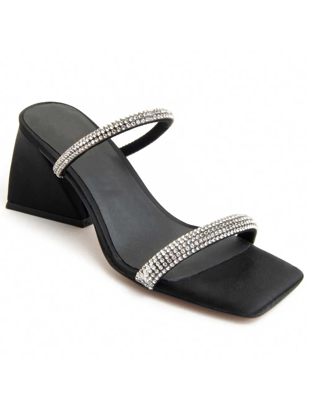 Sandalia Con Tacón Para Mujer.  Montevita  Sanndarey2  90493 Negro