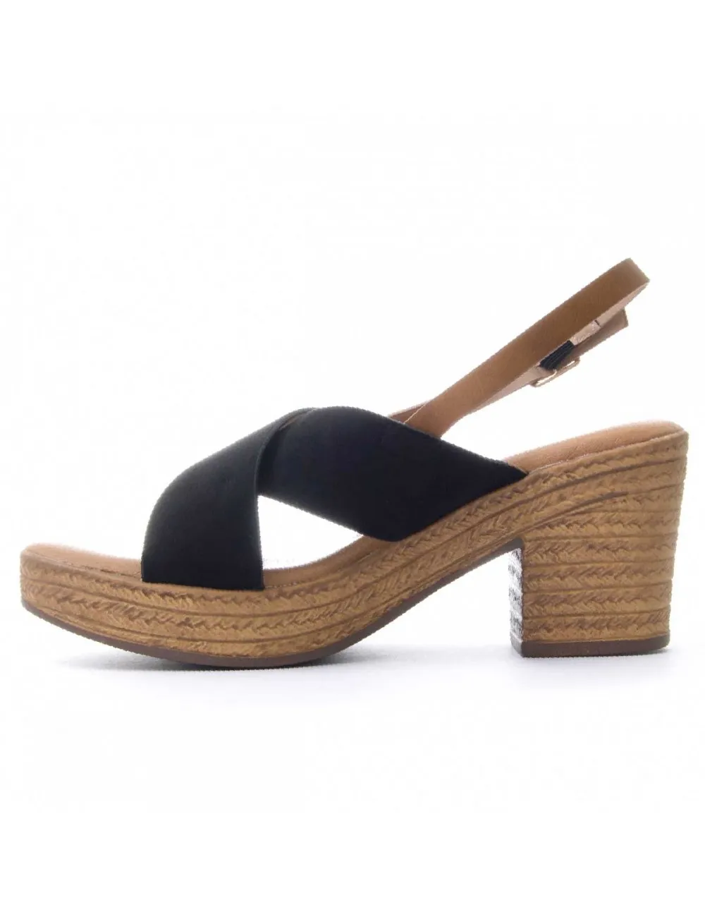 Sandalia Cómoda Para Mujer.  Montevita  Crosand2  83211 Negro