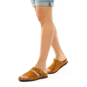 Sandalias para hombre Saturno en serraje cuero