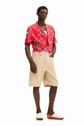 Shorts lisos bolsillos