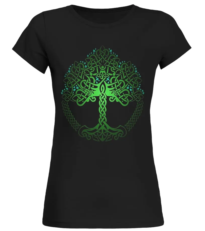 VIKING CELTIC KNOTWORK TREE OF LIFE T-SHIRT - Limited Edition Camiseta cuello redondo Mujer