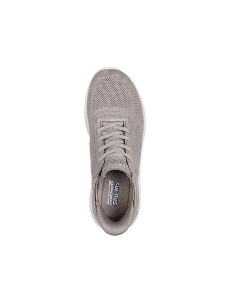 Zapatillas skechers bobs sport squad chaos beige de mujer
